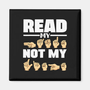 Alfabet Amerikaanse Zing Taal ASL Leraar Quote Magneet