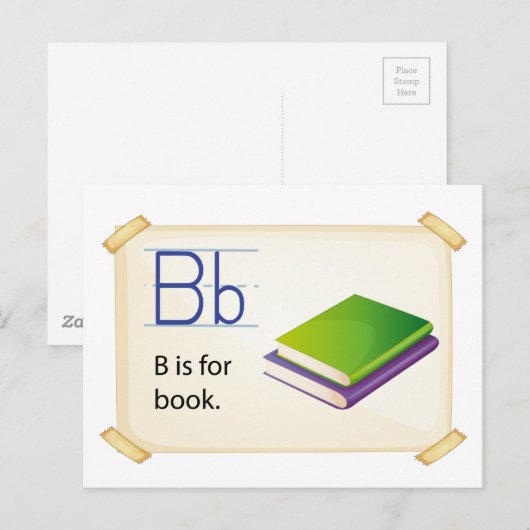 Alfabet B Briefkaart (Voorkant / Achterkant)