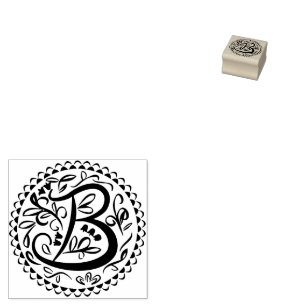 Alfabet B Rubberstempel