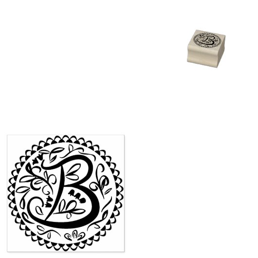 Alfabet B Rubberstempel (Gestempeld)