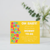 Alfabet Baby shower Kaart (Staand voorkant)