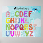 Alfabet blauw poster (Voorkant)