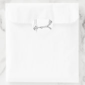 Alfabet Botletter B Hart Sticker (Tas)