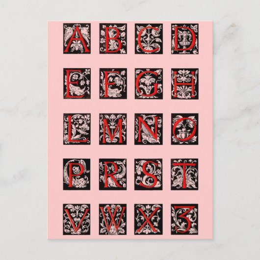 Alfabet Briefkaart (Voorkant)