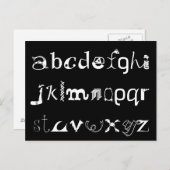 Alfabet Briefkaart (Voorkant / Achterkant)