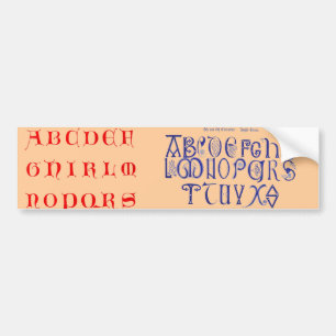 Alfabet Bumpersticker