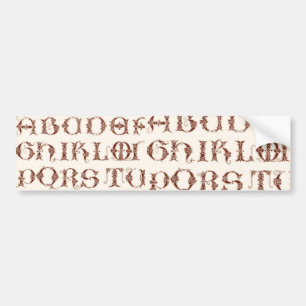 Alfabet Bumpersticker