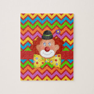 Alfabet C voor clown puzzel met geschenkdoos