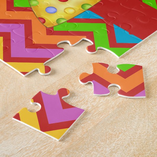 Alfabet C voor clown puzzel met geschenkdoos Legpuzzel (Zijkant)