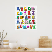 alfabet cartoon poster VANAF 14.95 (Keuken)