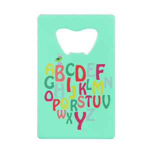 Alfabet Creditcard Fles Open Kredietkaart Flessenopener