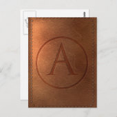 alfabet cuir lettre A Briefkaart (Voorkant / Achterkant)