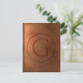 alfabet cuir lettre G Briefkaart (Staand voorkant)