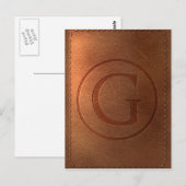 alfabet cuir lettre G Briefkaart (Voorkant / Achterkant)