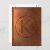 alfabet cuir lettre K Briefkaart (Voorkant / Achterkant)