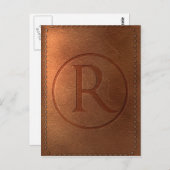 alfabet cuir lettre R Briefkaart (Voorkant / Achterkant)