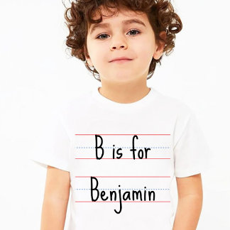 alfabet | Custom School Shirten voor jongens & mei T-shirt