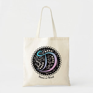 Alfabet D Monogram Handschrift Tote Bag
