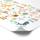 Alfabet Dier ABC Poster Print (Hoek)