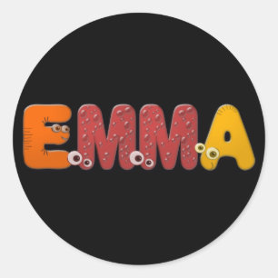alfabet dieren Emma Ronde Sticker