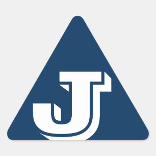 Alfabet door Janz Hoofdletter J Politiebox Blauw Driehoek Sticker