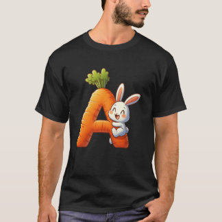Alfabet eieren Pasen ABC's Wortel Letter A voor Ki T-shirt