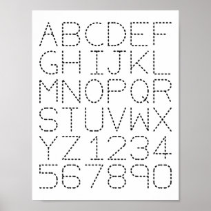 Alfabet en nummer Poster