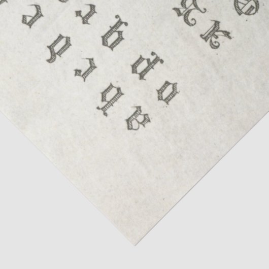 Alfabet Ephemera-ontkoppelpapier Tissuepapier (Detail)