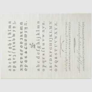 Alfabet Ephemera-ontkoppelpapier Tissuepapier