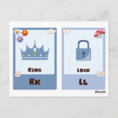 Alfabet Flashcards ,ABC Educatieve Kaarten I, H, K (Achterkant)