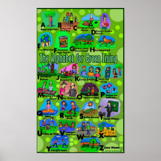 Alfabet for Green Living Poster
