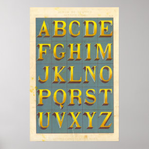 Alfabet (hoofdletters) poster