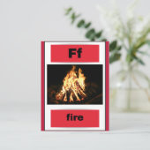 Alfabet kaart (met echt afbeelding) (Staand voorkant)