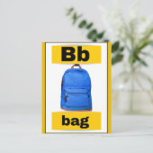 Alfabet kaart (met echt afbeelding) (Staand voorkant)