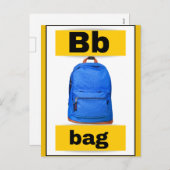 Alfabet kaart (met echt afbeelding) (Voorkant / Achterkant)