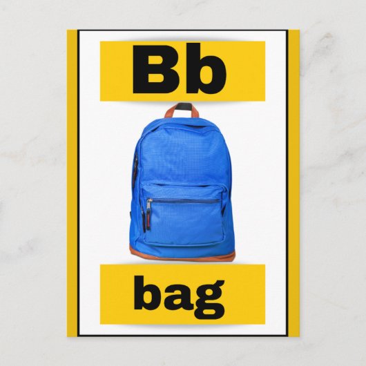 Alfabet kaart (met echt afbeelding) (Voorkant)