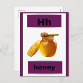 Alfabet kaart (met echt afbeelding) (Voorkant / Achterkant)