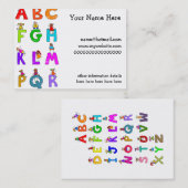 Alfabet Kinderen Visitekaartje (Voorkant / Achterkant)