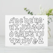 Alfabet Kleurplaat Kaart (Staand voorkant)