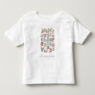 Alfabet Konijnen, Vlinders, Feeën & Bloemen  Kinder Shirts