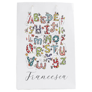Alfabet Konijnen, Vlinders, Feeën & Bloemen Medium Cadeauzakje