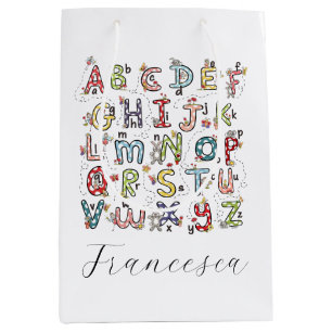 Alfabet Konijnen, Vlinders, Feeën & Bloemen Medium Cadeauzakje