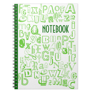 Alfabet-laptop (groen) notitieboek