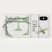 Alfabet letter E Lavendel Eucalyptus Dragonfly Case-Mate iPhone Case (Achterkant (horizontaal))