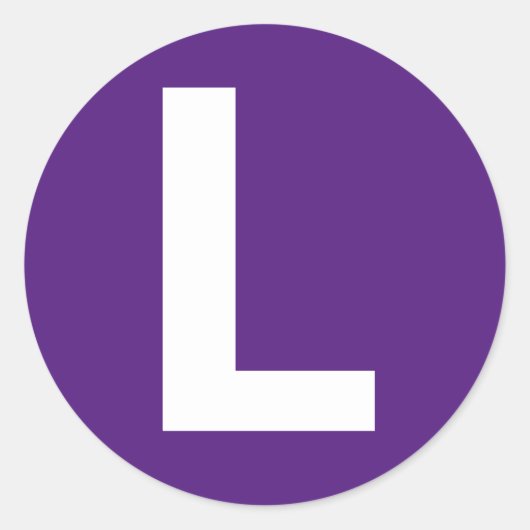 Alfabet letter "L" Sticker (Voorkant)