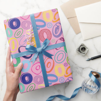 Alfabet Letter O Inpakpapier - Roze