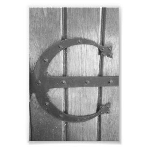 Alfabet Letter Photography E7 Black en White 4x6 Foto Afdruk