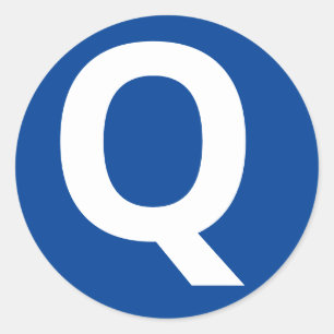 Alfabet letter "Q" Sticker