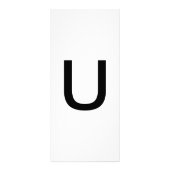 Alfabet Letter U Learning Education Kaart (Voorkant)