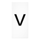 Alfabet Letter V Learning Education Kaart (Voorkant)